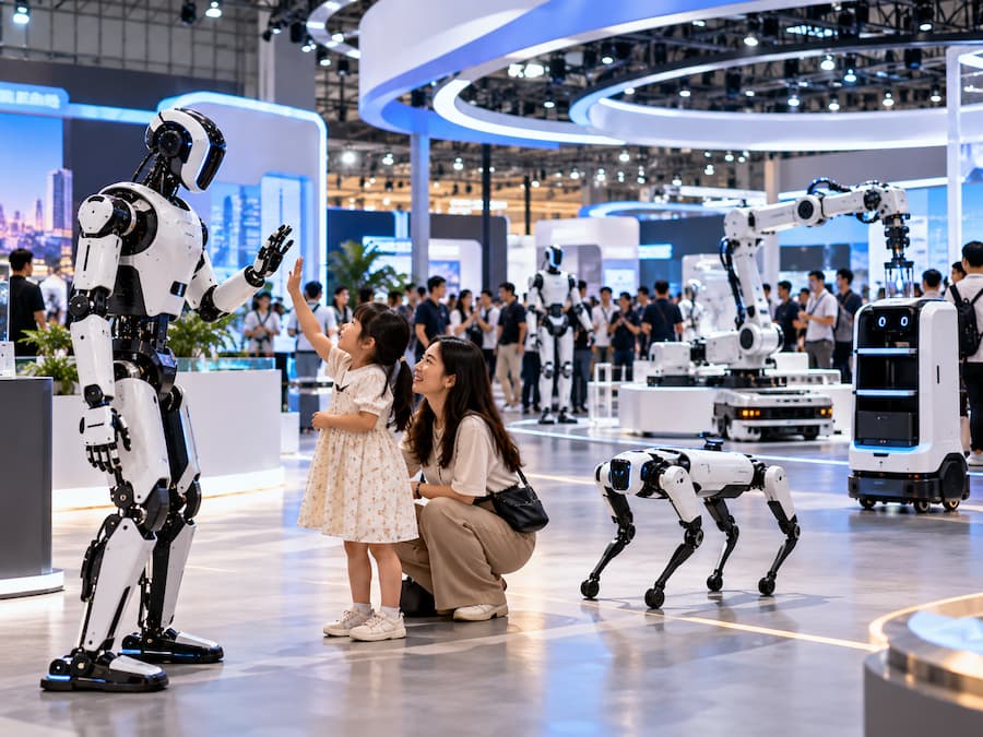Feria de la nueva generación de robots con IA