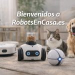 Robots domésticos y robots para mascotas en un entorno de hogar tranquilo