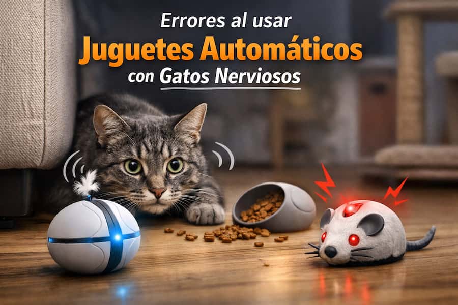 errores juguetes automaticos gatos nerviosos