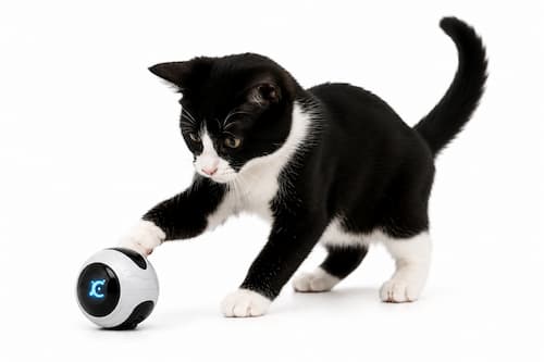 las bolas robot estimulan a los gatos pero hay que ir poco a poco adaptandolos