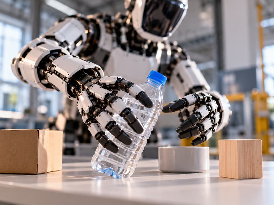 Robot humanoide aprendiendo a corregir el agarre de un objeto